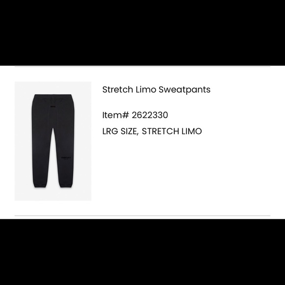 NWT FEAR OF GOD ESSENTIALS MENS SWEATS!!